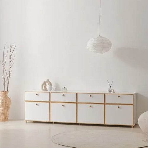 로아 골드 GH2000 미드센추리 2단 와이드 거실장 2000