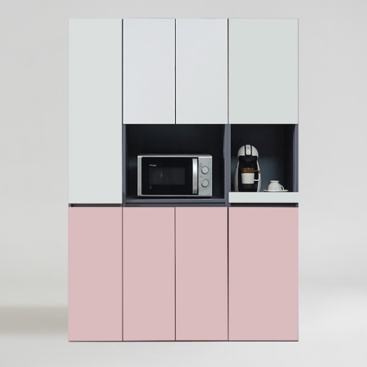 더젠 나오미키큰 광파 렌지 밥솥 투도어 수납장 세트2 1300_이미지