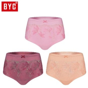 BYC VTIA2383 여성 맥시레이스 3매입 삼각팬티 DOLR5065