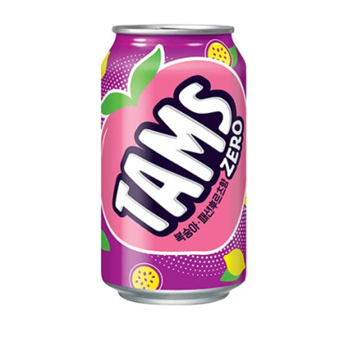 롯데칠성음료 탐스 제로 복숭아 패션후르츠향 355ml