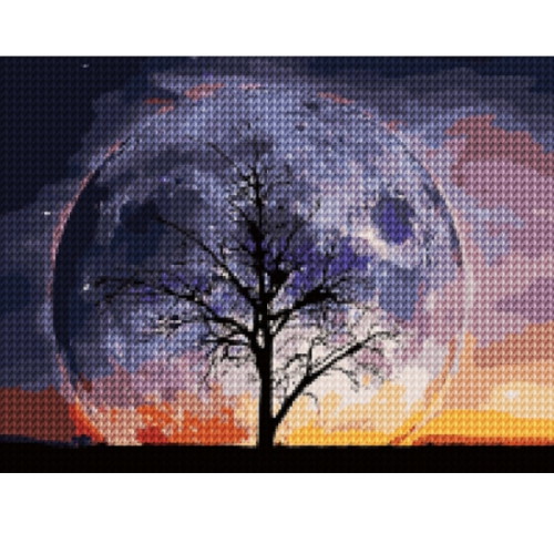 동아피엠에스 DIY 보석십자수 세트 달빛나무 30x40