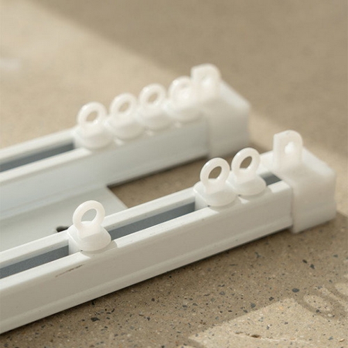 데코뷰 부드러운 고급형 화이트 이중레일 6자 (90~180cm)_이미지