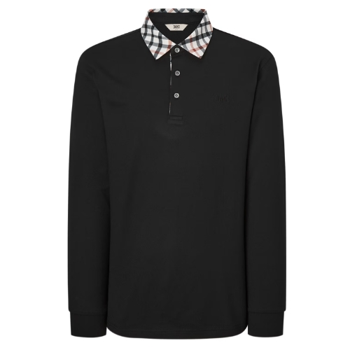 닥스골프 로고자수 긴팔폴로티셔츠 WGTS4D750BK