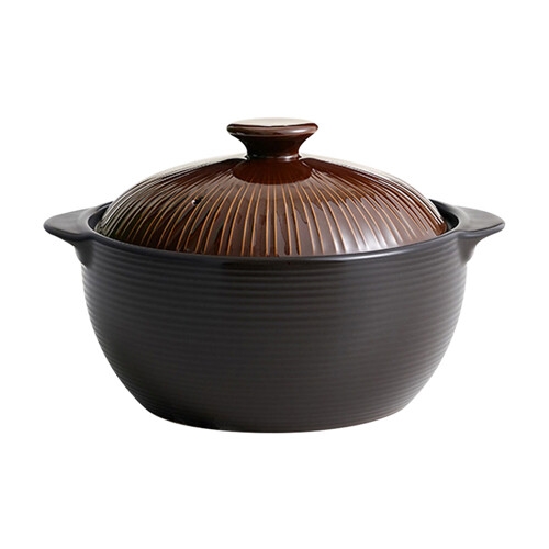 리한 라인팟 무균열 뚝배기 브라운  2호 18cm   1개