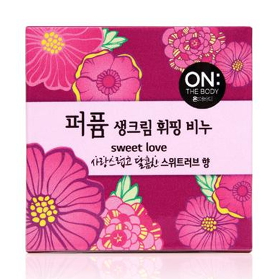 LG생활건강 온더바디 퍼퓸 휘핑 스위트러브 비누 90g (4개)