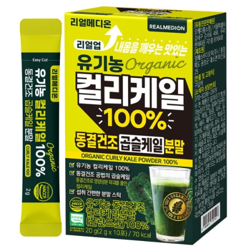 리얼메디온 리얼업 유기농 컬리케일 100% 2g 10포 (1개)