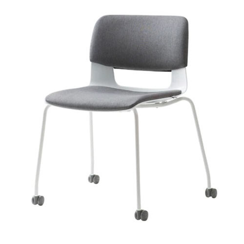 시디즈 버튼 화이트 바퀴 책상 의자