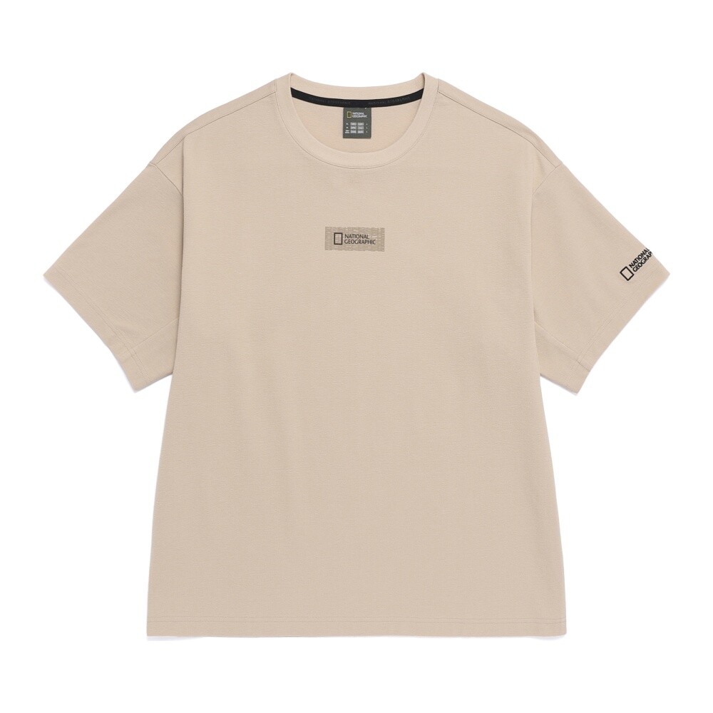 내셔널지오그래픽 네이쳐 냉감 로고 세미오버핏 반팔 티셔츠 N262MTS570