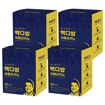 더본코리아 빽다방 아메리카노 1.6g 20개입 (4개)_이미지