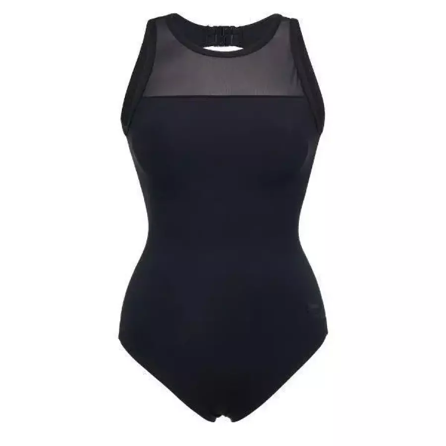 수영복여성 메쉬 배색 백오픈 모노키니 LS2G813