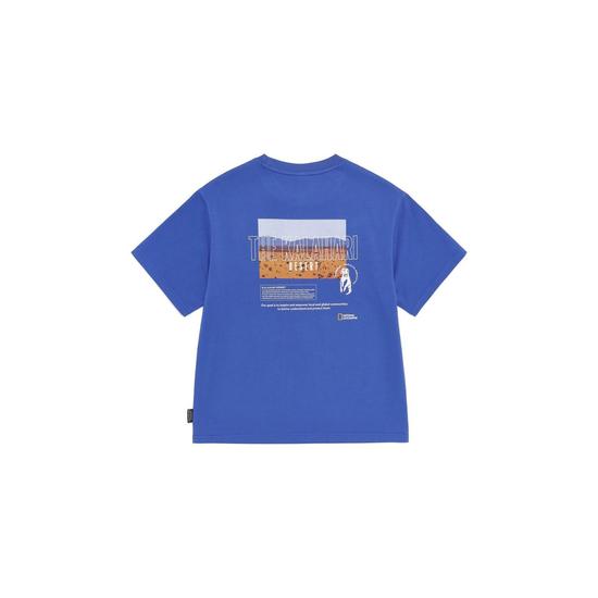 내셔널지오그래픽키즈 K262UTS130 키즈 냉감 ESG 동물 그래픽 반팔 티셔츠 COBALT BLUE K262UTS130343_이미지