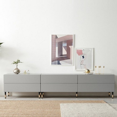 키링턴 2단 서랍 거실장세트 2400