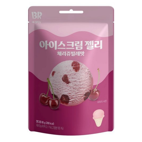배스킨라빈스 체리쥬빌레 젤리 80g (4개)_이미지
