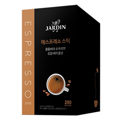 쟈뎅 에스프레소 스틱 콜롬비아 <b>수프리모</b> 로얄 헤이즐넛 250T