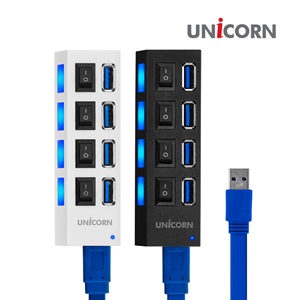 �����������ý��� UNICORN 4��Ʈ USB 3.0 ��� (XH-Q4)