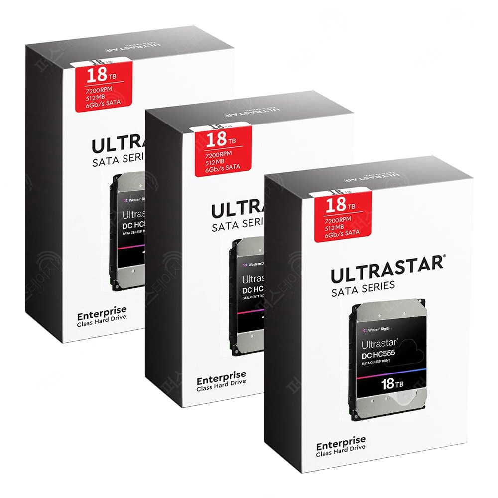 Western Digital Ultrastar DC HC555 �ڽ� ��Ű�� 7200/512M WUH722018CLE6L4