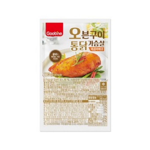 지앤건강생활 굽네 오븐구이 통 닭가슴살 매콤바베큐 110g (2개)_이미지