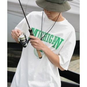 트래블 TRAVEL 미시간 울버린 반팔티 크림 886431