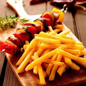 슈스트링 2kg /감자튀김 막대감자 + 시즈닝10g 3개