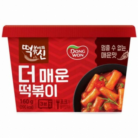 동원F&B 떡볶이의신 더 매운 떡볶이 160g (4개)