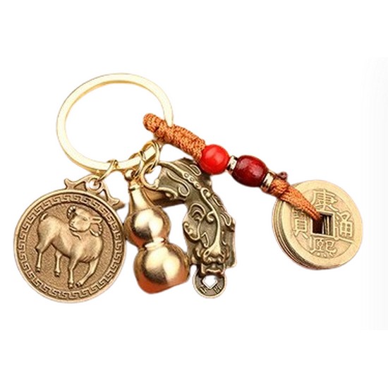 12지신 수호신 행운키링 자동차 열쇠고리 가방고리 (양)_이미지