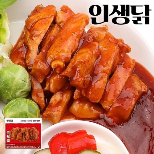 푸드원 인생닭 소스담은 닭다리살 양념치킨맛 130g [10개]