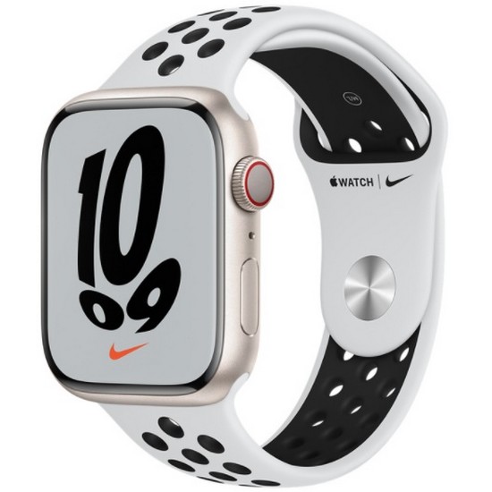 APPLE 워치 시리즈7 45mm Cellular 스타라이트 알루미늄 (나이키 스포츠밴드)
