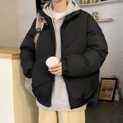 남성 데일리 사선 포인트 블랙 패딩 점퍼 WFG2IIL