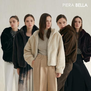 피에라벨라 여성 FAUX 밍크 후드 자켓_이미지