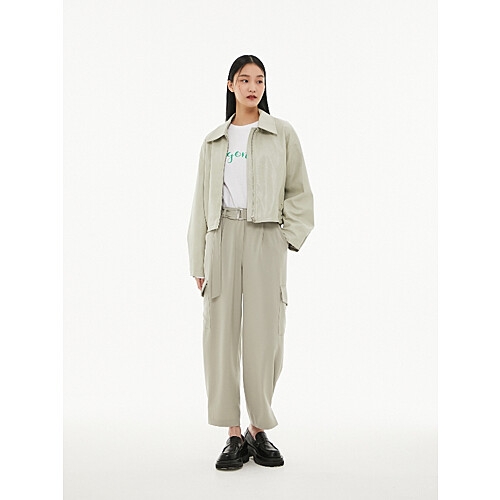 아이올리 LAP AP1LZ260 뒷 밴딩 레더 집업 점퍼