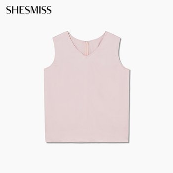 인동에프엔 쉬즈미스 여성 미니멀 V넥 슬리브리스 블라우스 SWWBLQ22100