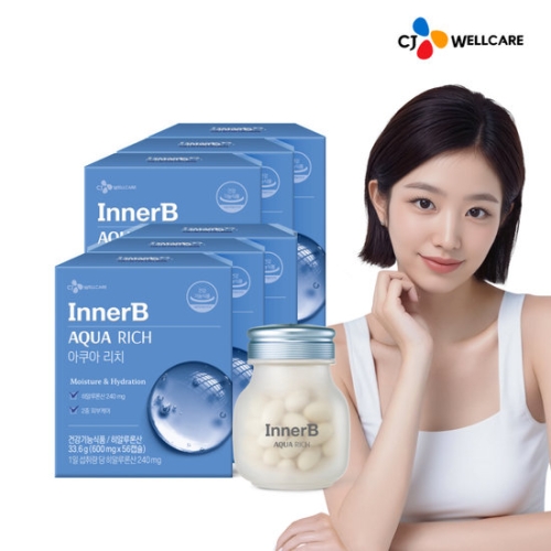 CJ웰케어 이너비 아쿠아리치 히알루론산 맥스 56캡슐이미지입니다. 누르면 해당 게시물로 새창이동합니다.