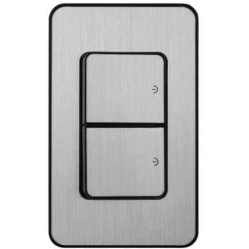 제일전기공업 디아트플러스 2구 1로 스위치 메탈실버 2개