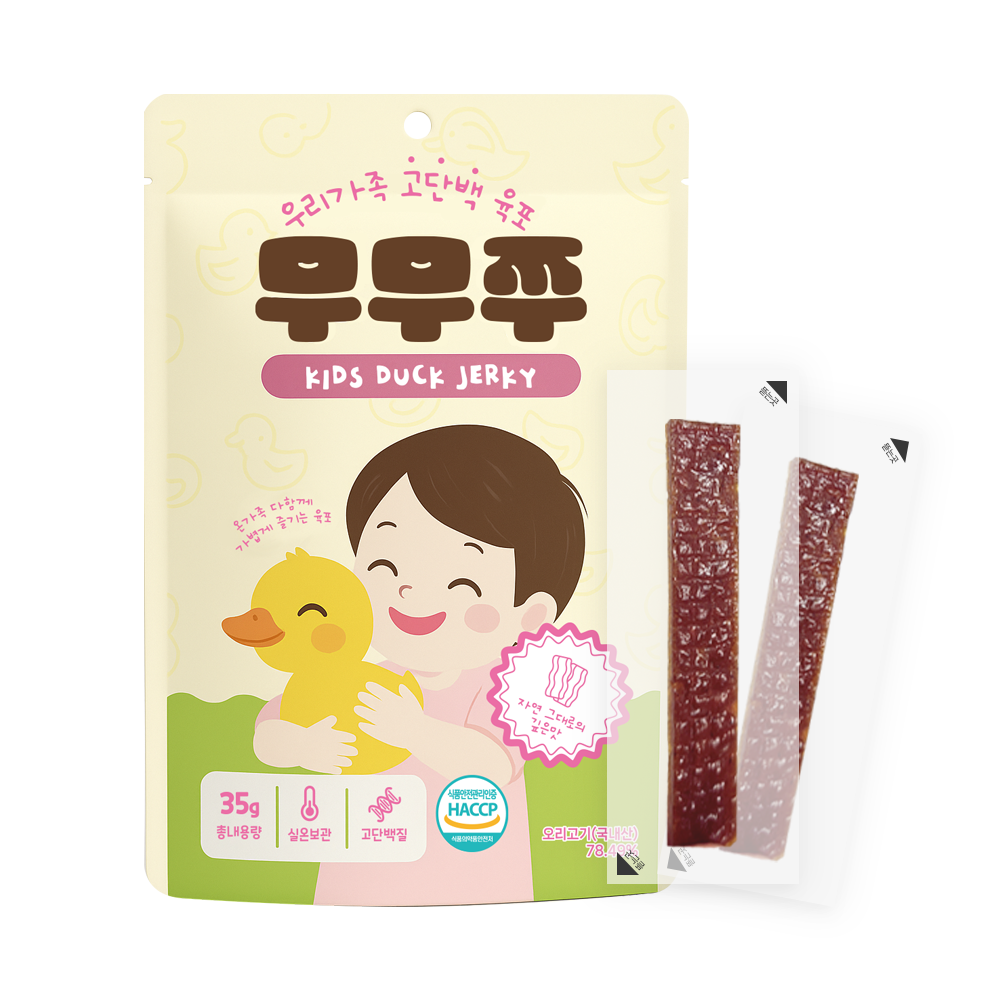 나래푸드 무무쭈 어린이 오리 육포 35g (10개)