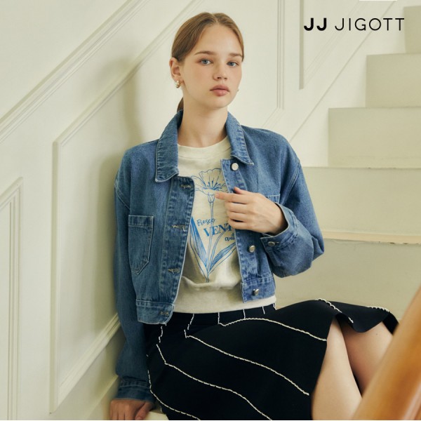 JJ지고트 패치 포켓 데님 크롭 재킷 GN9P0JK94