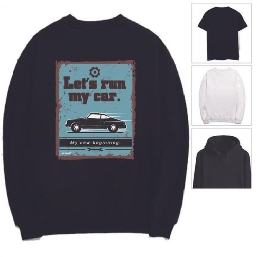 라일리 Rly 자동차 RUN MY CAR 레트로 올드카 동호회 반팔티 S9656585