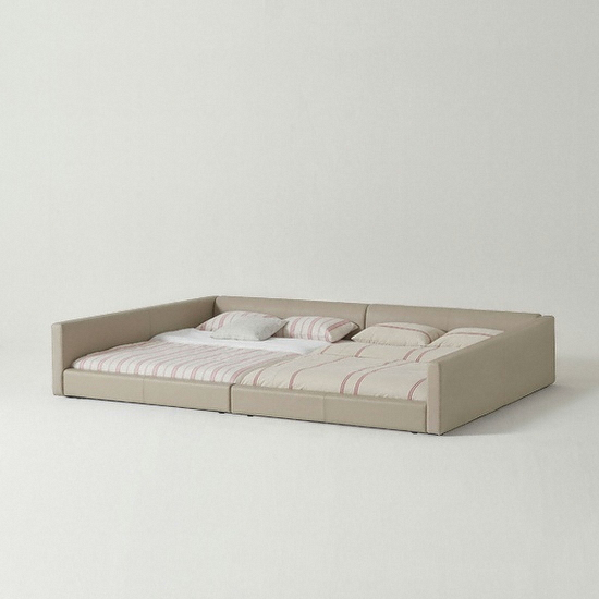 한샘 스테디2 양쪽가드형 패밀리침대 Q+Q (매트별도)_이미지