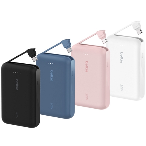 벨킨 부스트차지 20W 케이블 일체형 보조배터리 BPB021fq 10000mAh_이미지