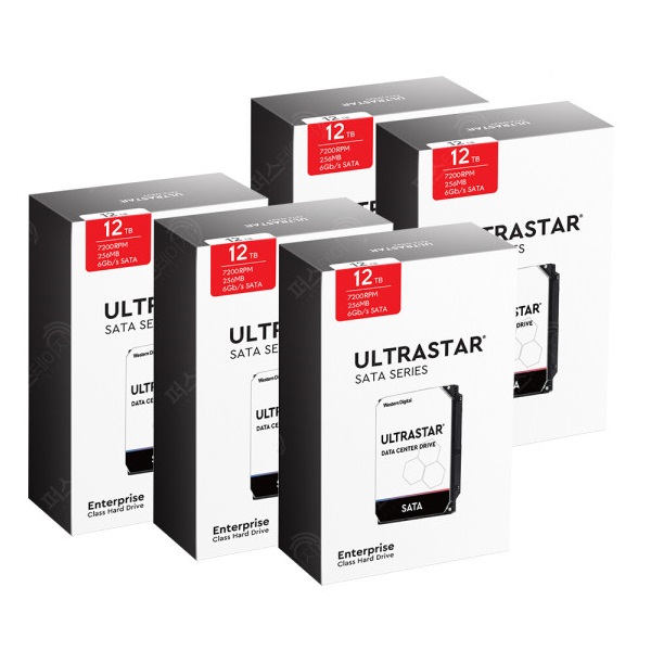 Western Digital Ultrastar DC HC520 박스 패키지 7200/256M HUH721212ALE600 (5x12TB)_이미지