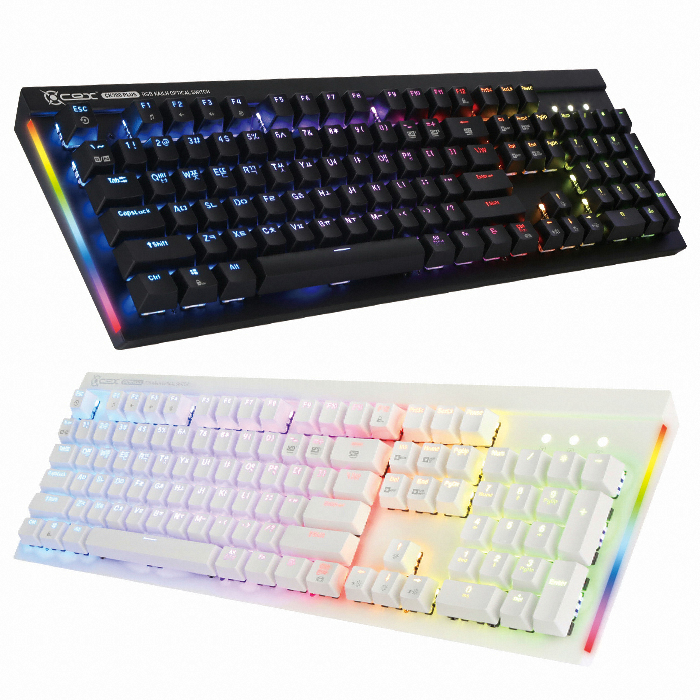 COX CK700 PLUS RGB 교체축 카일 광축 완전방수 게이밍 (블랙, 클릭)_이미지