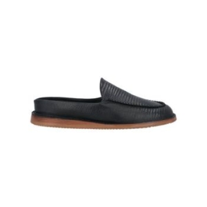 5883254 Fosko 6303291 Black Calf Embossed Leather Mules Clogs 124833..