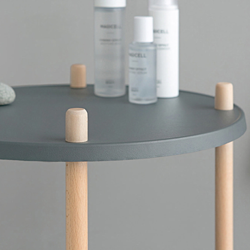 마켓비 GRUET 원형 2단 트롤리 선반_이미지