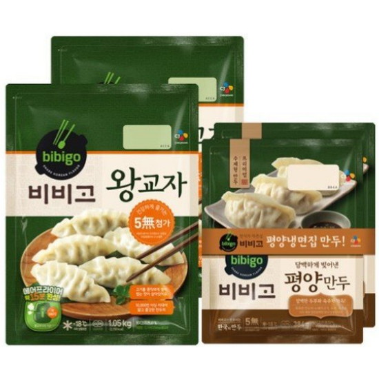 CJ제일제당 비비고 왕교자 1.05kg x 2개+평양만두 384g x 2개 (1개)_이미지