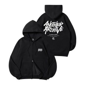 아카이브 어나더 ANOTHER ARCHIVE 2WAY 그래피티 후드 집업_블랙 OUT9520014 182653_이미지