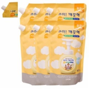 CJ라이온 아이깨끗해 순 항균 폼 핸드 솝 리필 600ml (6개)