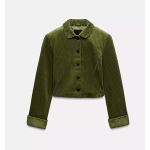 자라 15H1165 여자골덴셔츠 코듀로이 숏셔츠자켓 5030709_이미지