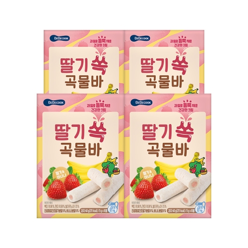 베베쿡 딸기 쏙 곡물바 40g (4개)_이미지