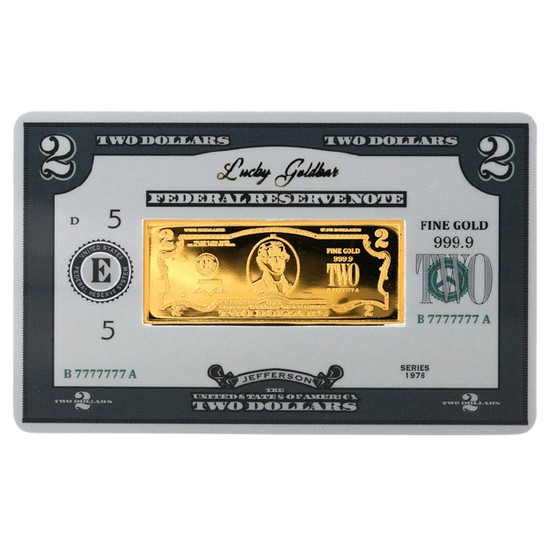 순금세상주식회사 행운의 2달러 골드바 카드형 3.75g