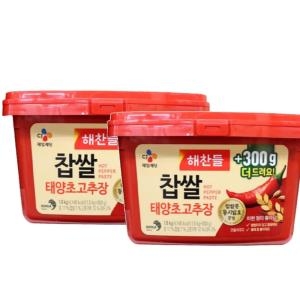 CJ제일제당 해찬들 찹쌀 태양초 고추장 1.8kg (2개)