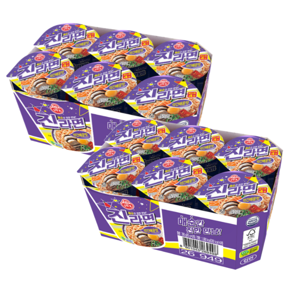 오뚜기 진라면컵 약간매운맛 65g (12개)_이미지
